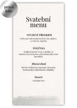 Chutné svadobné menu. - Gold brush